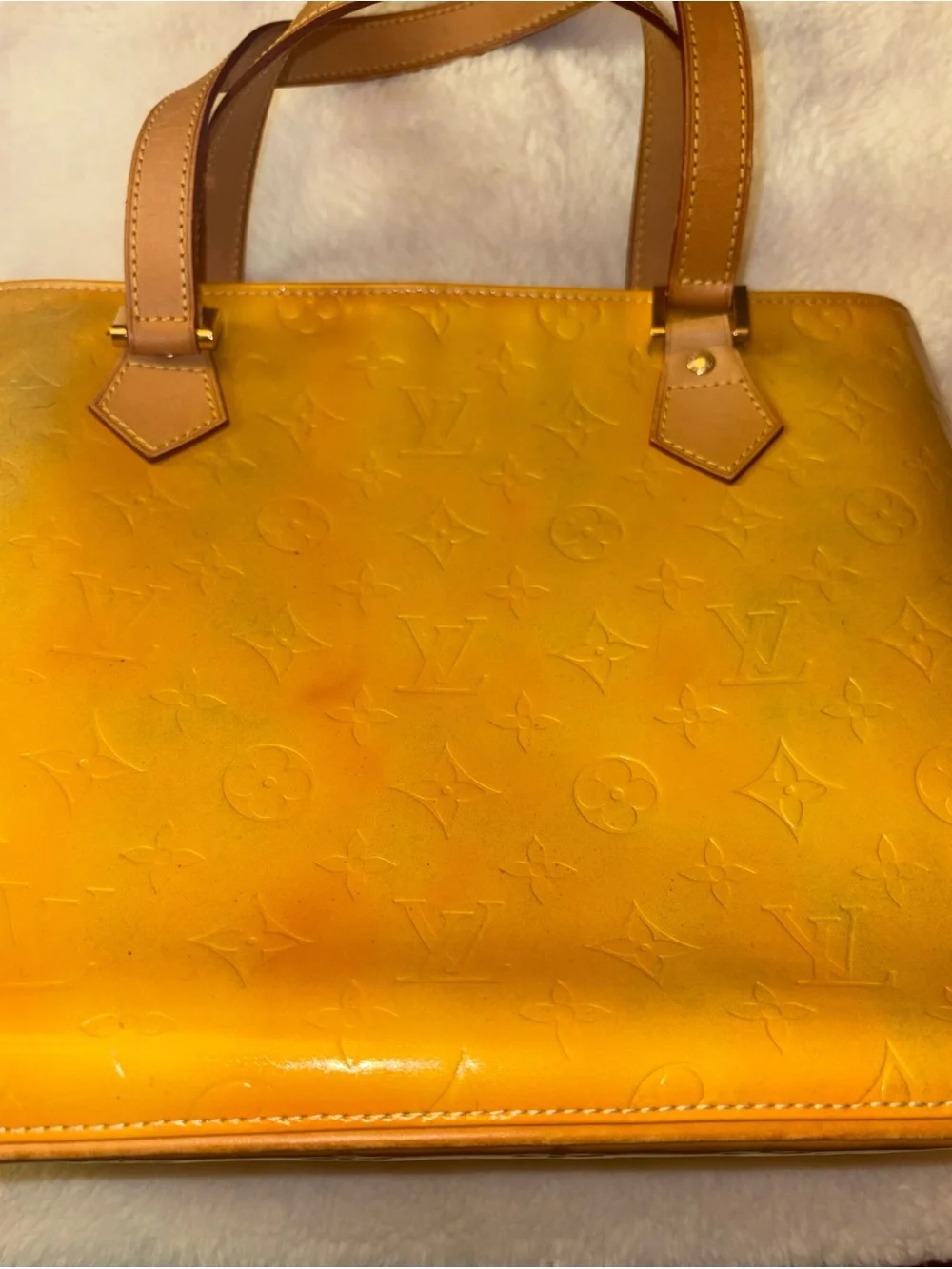 Louis Vuitton Yellow Vernis Bag